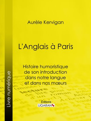 cover image of L'Anglais à Paris